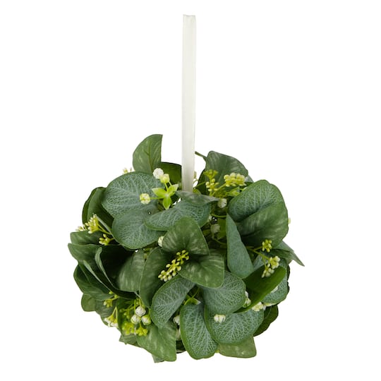 8" Eucalyptus & Baby's Breath Kissing Ball by Ashland®